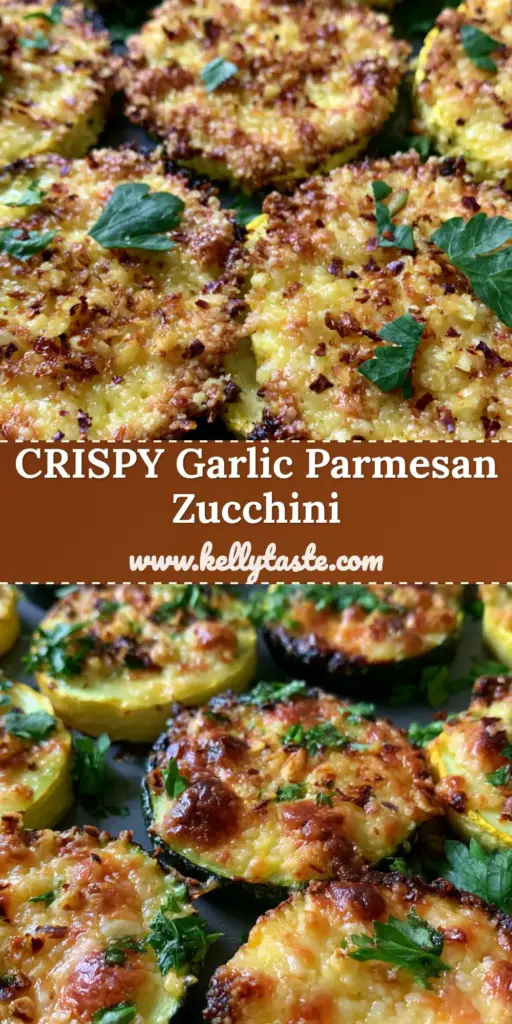 A dark metal sheet pan filled with roasted zucchini and yellow squash rounds topped with bubbly golden parmesan cheese and fresh parsley. (garlic parmesan zucchini and squash medley)